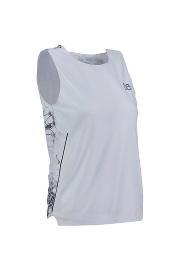 Rekord Run Singlet White -  Women's